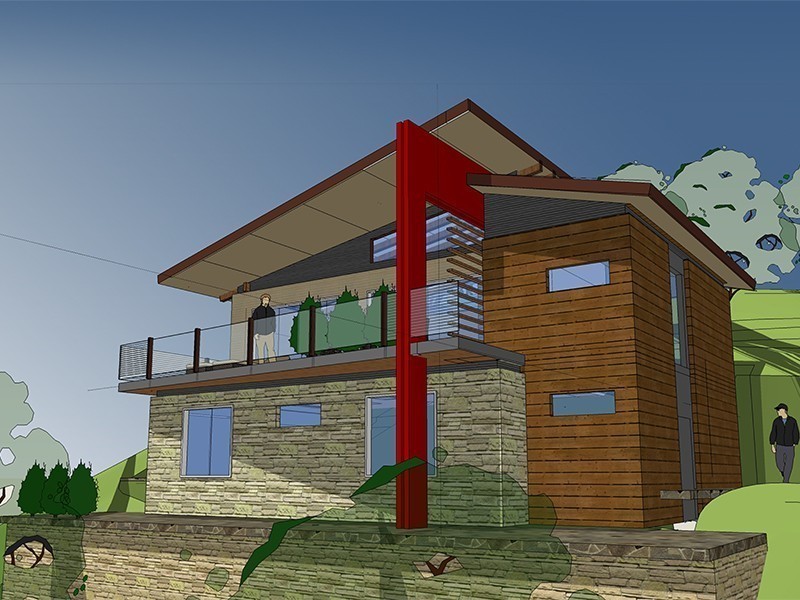 Private single-family residential building.  New BUA: 250 m2;   2011  The reconstruction ...